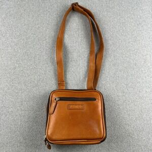 Latico Crossbody Bag Womens Small Cognac Brown Genuine Leather Organizer Pocket‎